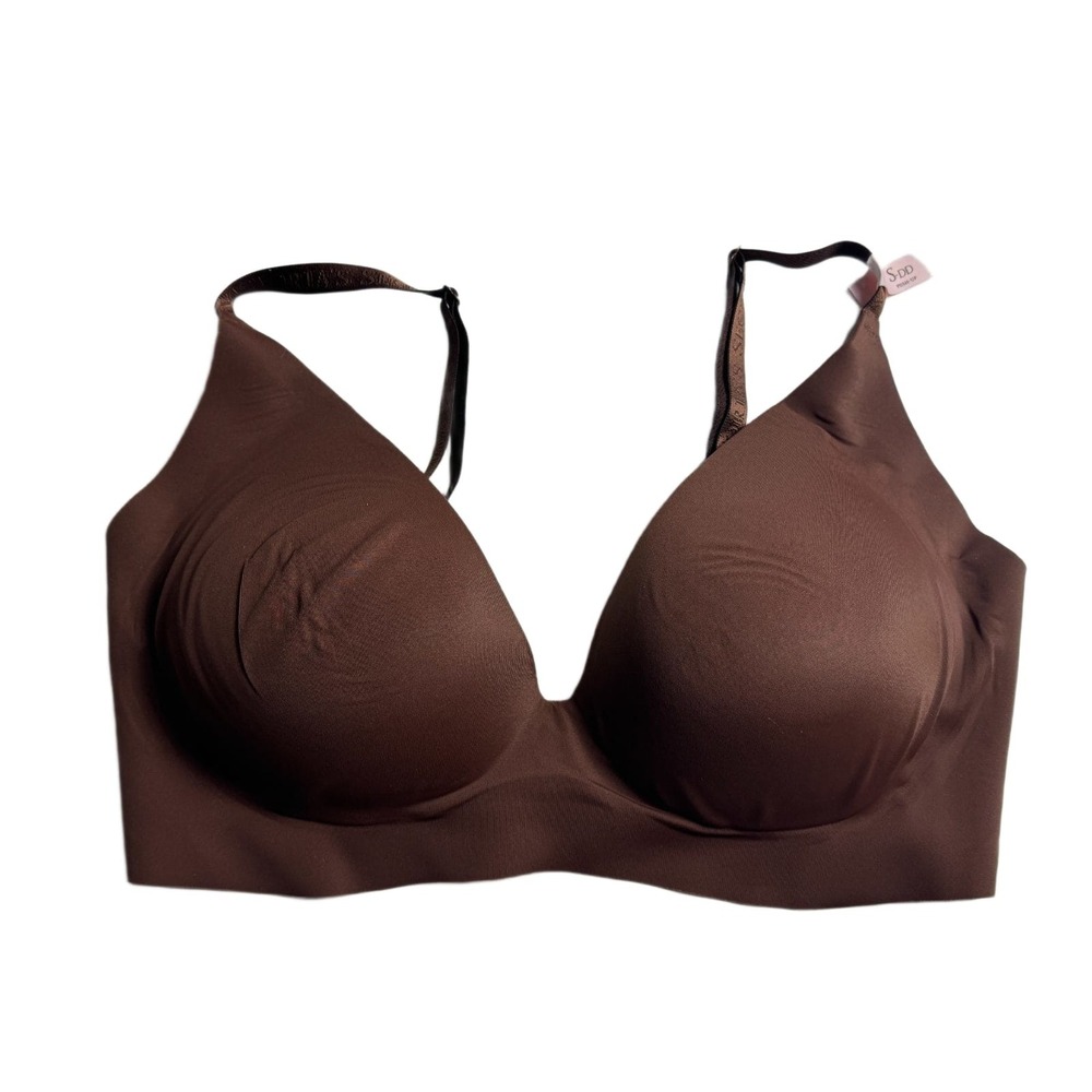 Victoria's Secret Wireless Push-Up Bra Size S DD Brown Smooth Seamless NWT